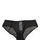 Dolce & Gabbana Black Sheer Mesh Lace Logo Brief Panty Underwear