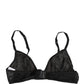 Dolce & Gabbana Black Nylon Stretch Soft Cup Brassiere Underwear
