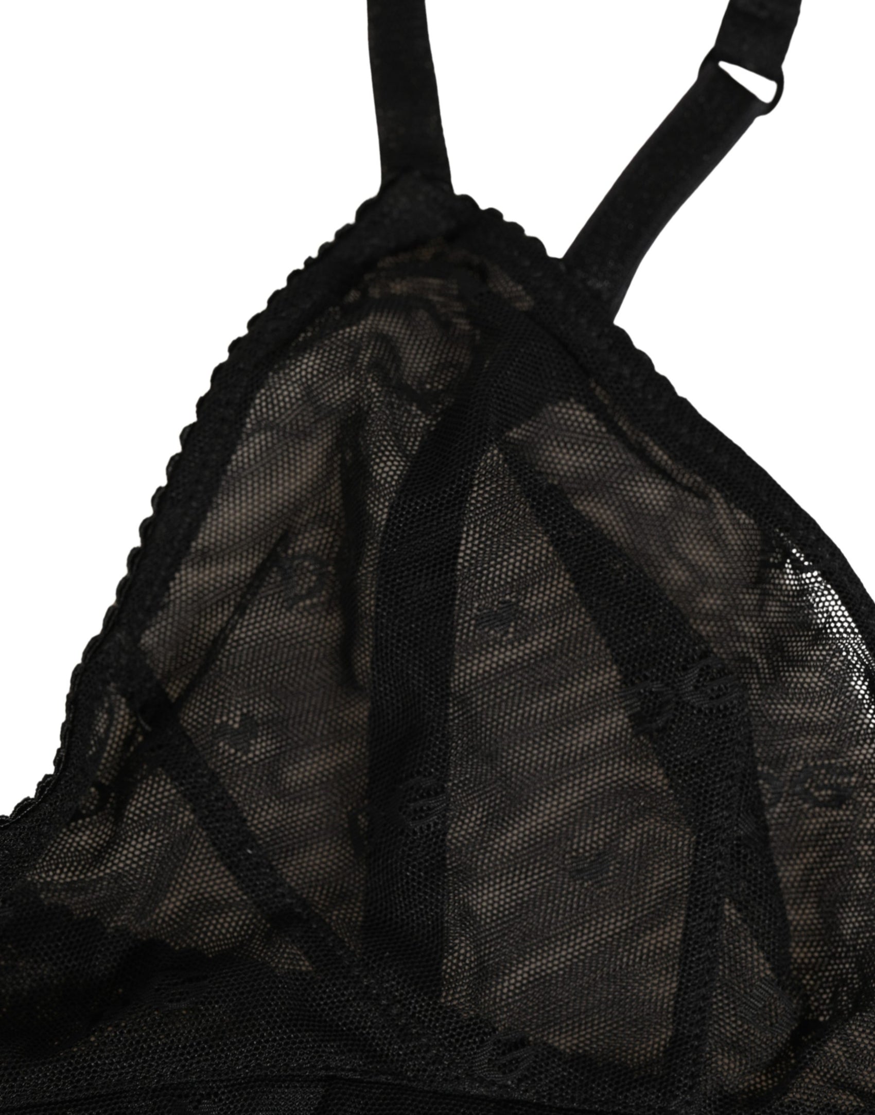 Dolce & Gabbana Black Nylon Stretch Soft Cup Brassiere Underwear