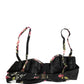 Dolce & Gabbana Black Floral Padded Balconnet Bra Underwear