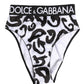 Dolce & Gabbana Black White Graphic Logo High Brief Underwear