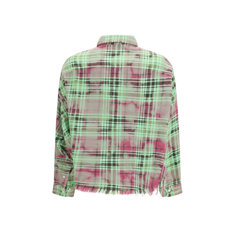 R13 Bicolor Cotton Pattern Shirt