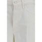 Mother Denim White Cotton Bootcut Jeans