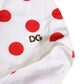 Dolce & Gabbana White Polka Dot One-Piece Swimsuit Swimwear