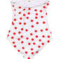 Dolce & Gabbana White Polka Dot One-Piece Swimsuit Swimwear