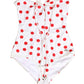 Dolce & Gabbana White Polka Dot One-Piece Swimsuit Swimwear