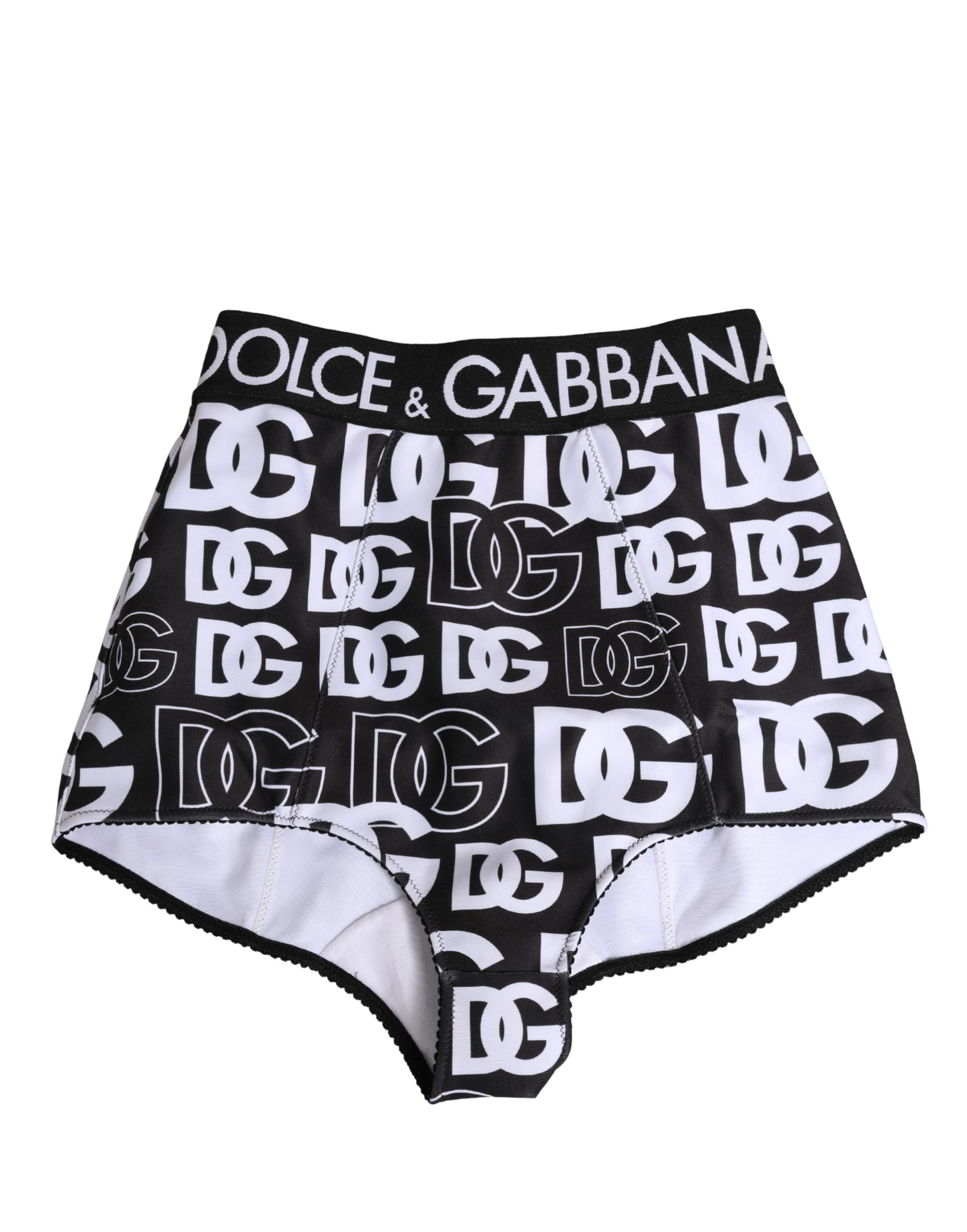 Dolce & Gabbana Black White DG Logo Waistband Girdle Underwear