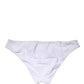 Dolce & Gabbana White Nylon Stretch Mid Waist Brief Panty Underwear