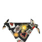 Dolce & Gabbana Black Graphic Cards Print Bikini Bottom Swimwear