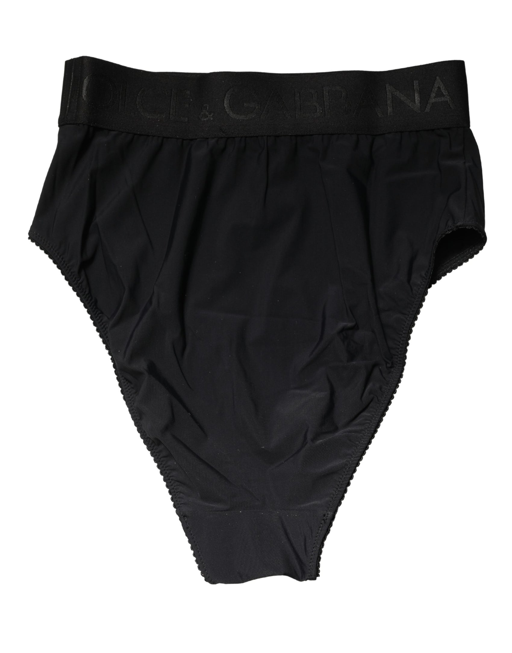 Dolce & Gabbana Black Logo Waistband High Brief Underwear