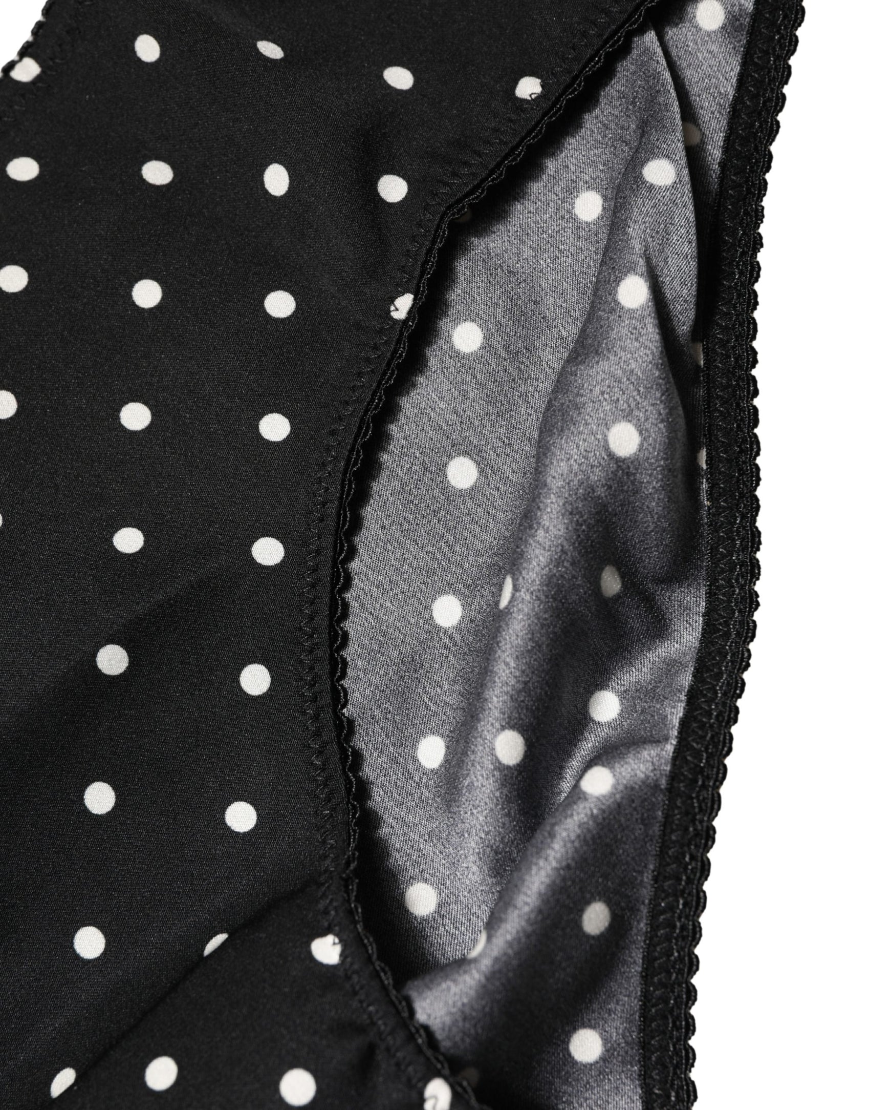 Dolce & Gabbana Black Polka Dots Mid Waist Brief Panty Underwear