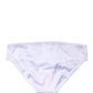 Dolce & Gabbana White Silk Stretch Mid Waist Brief Panty Underwear