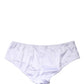 Dolce & Gabbana White Silk Stretch Mid Waist Brief Panty Underwear