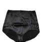Dolce & Gabbana Black Silk Blend High Waist Girdle Panty Underwear