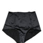 Dolce & Gabbana Black Silk Blend High Waist Girdle Panty Underwear