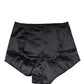 Dolce & Gabbana Black Silk Blend High Waist Girdle Panty Underwear