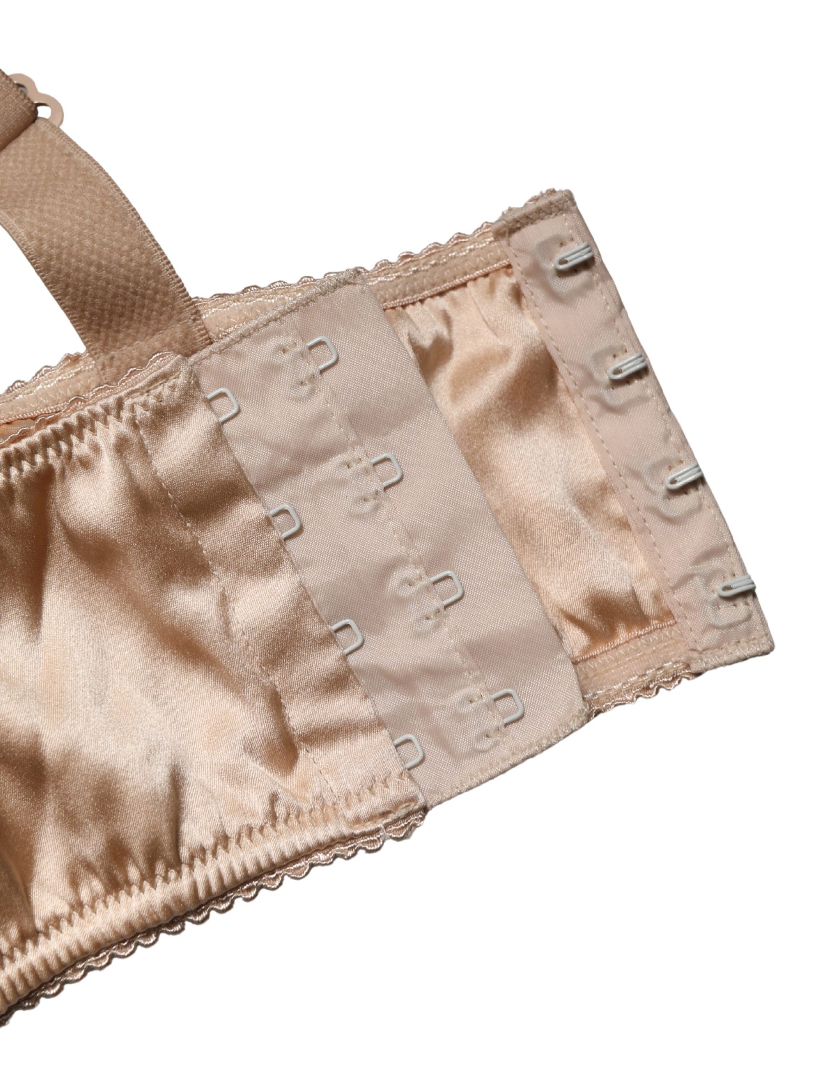 Dolce & Gabbana Beige Semi-Pad Underwire Balconette Bra Underwear
