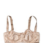Dolce & Gabbana Beige Semi-Pad Underwire Balconette Bra Underwear
