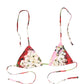 Dolce & Gabbana Multicolor Floral Triangle Bikini Top Swimwear