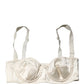 Dolce & Gabbana Off White Semi-Pad Underwire Balconette Bra Underwear