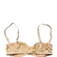Dolce & Gabbana Beige Semi-Pad Underwire Balconette Bra Underwear