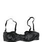 Dolce & Gabbana Black Semi-Pad Underwire Balconette Bra Underwear
