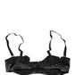 Dolce & Gabbana Black Semi-Pad Underwire Balconette Bra Underwear