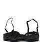 Dolce & Gabbana Black Semi-Pad Underwire Balconette Bra Underwear