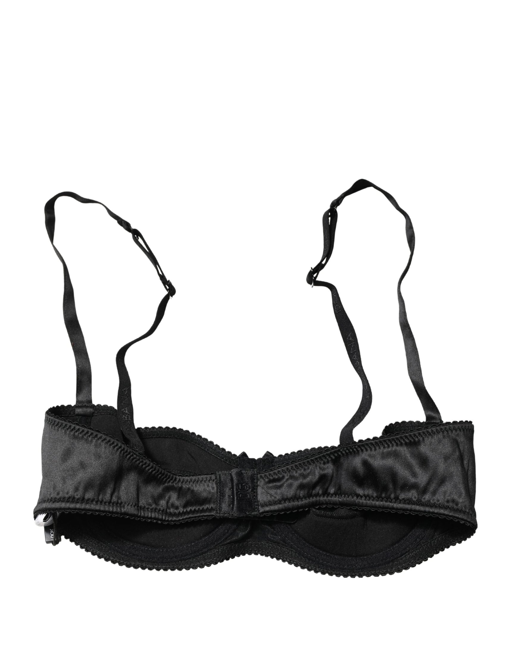 Dolce & Gabbana Black Semi-Pad Underwire Balconette Bra Underwear