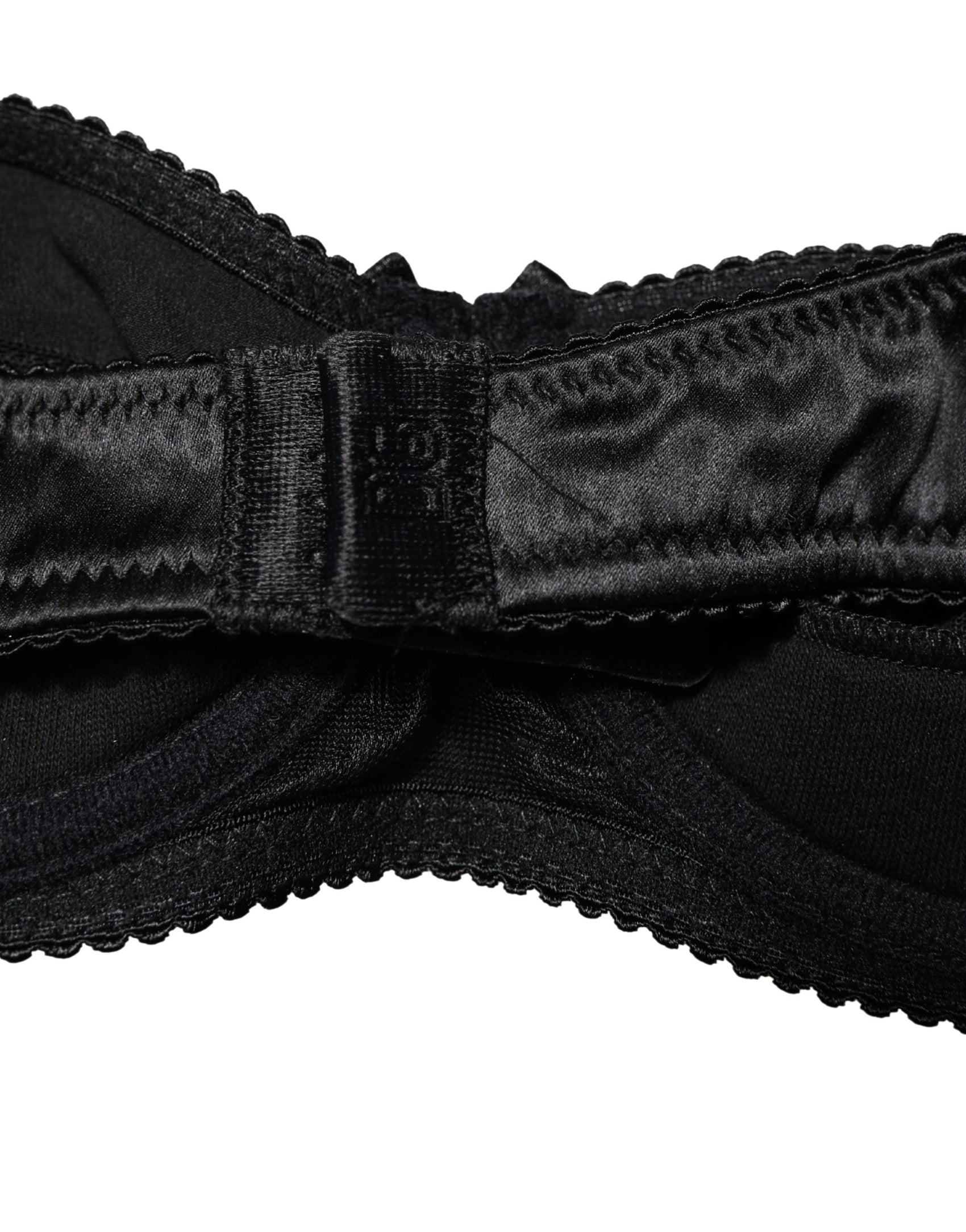 Dolce & Gabbana Black Semi-Pad Underwire Balconette Bra Underwear