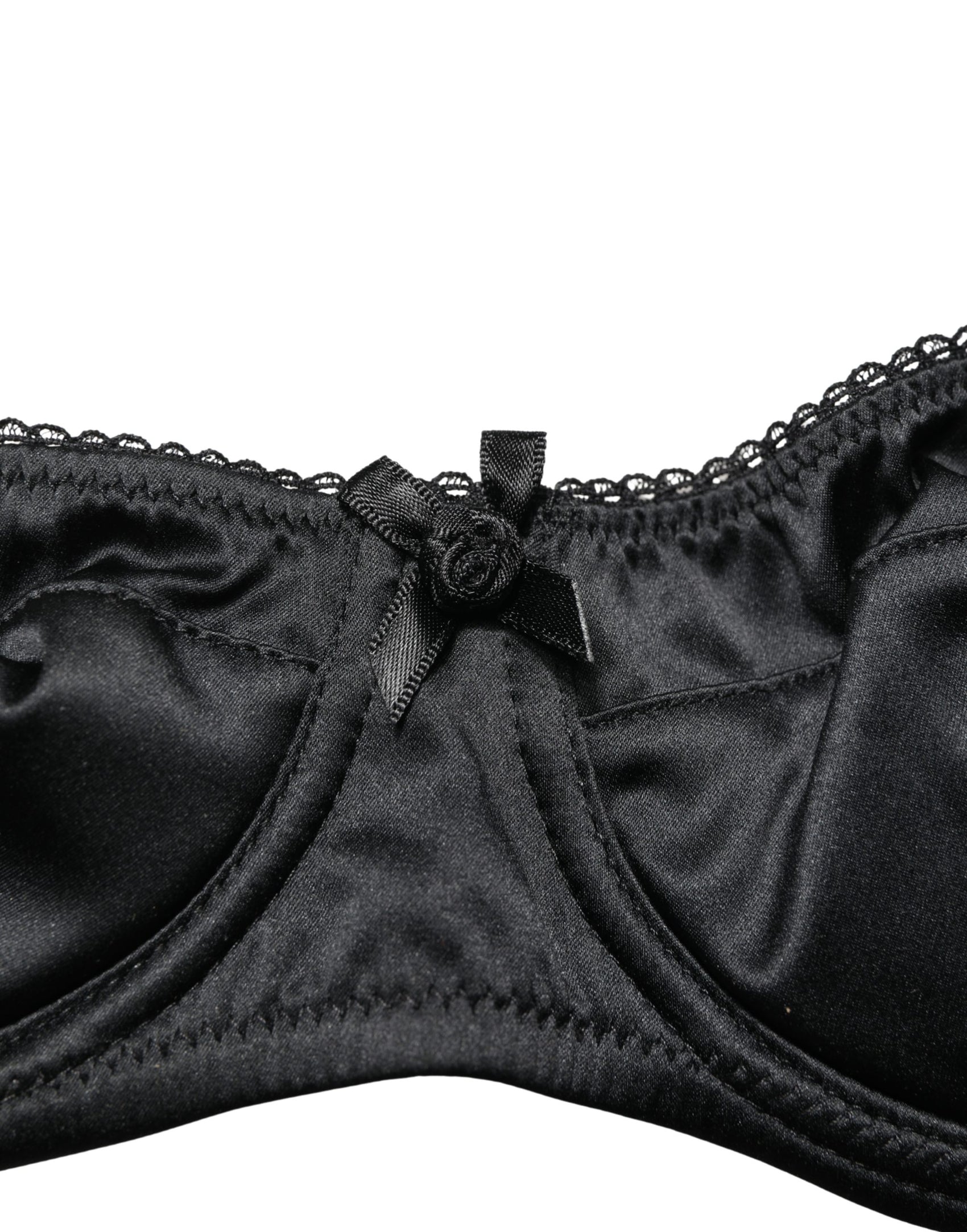Dolce & Gabbana Black Semi-Pad Underwire Balconette Bra Underwear
