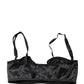 Dolce & Gabbana Black Semi-Pad Underwire Balconette Bra Underwear