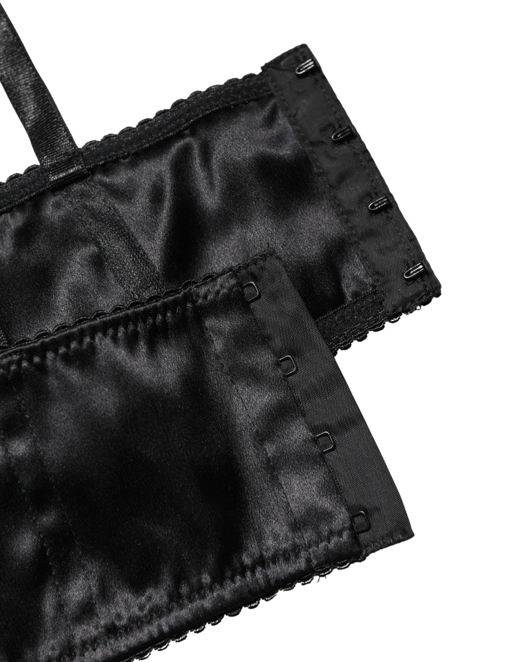 Dolce & Gabbana Black Semi-Pad Underwire Balconette Bra Underwear