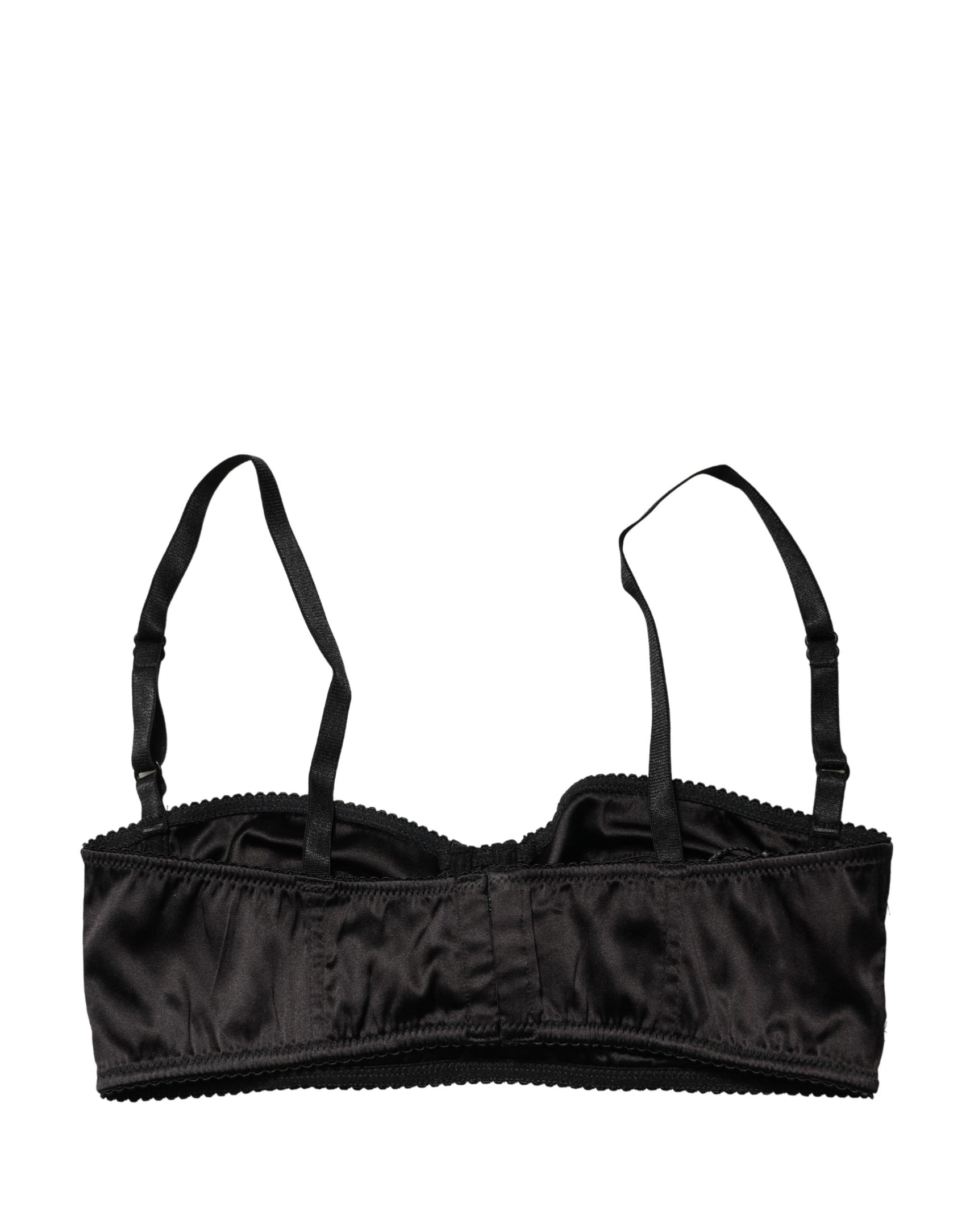 Dolce & Gabbana Black Semi-Pad Underwire Balconette Bra Underwear