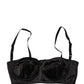 Dolce & Gabbana Black Semi-Pad Underwire Balconette Bra Underwear