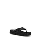 Prada Black Calf Leather Bos Taurus Flip-Flop Sandals