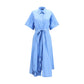 Ella Blue Cotton Casual Dress