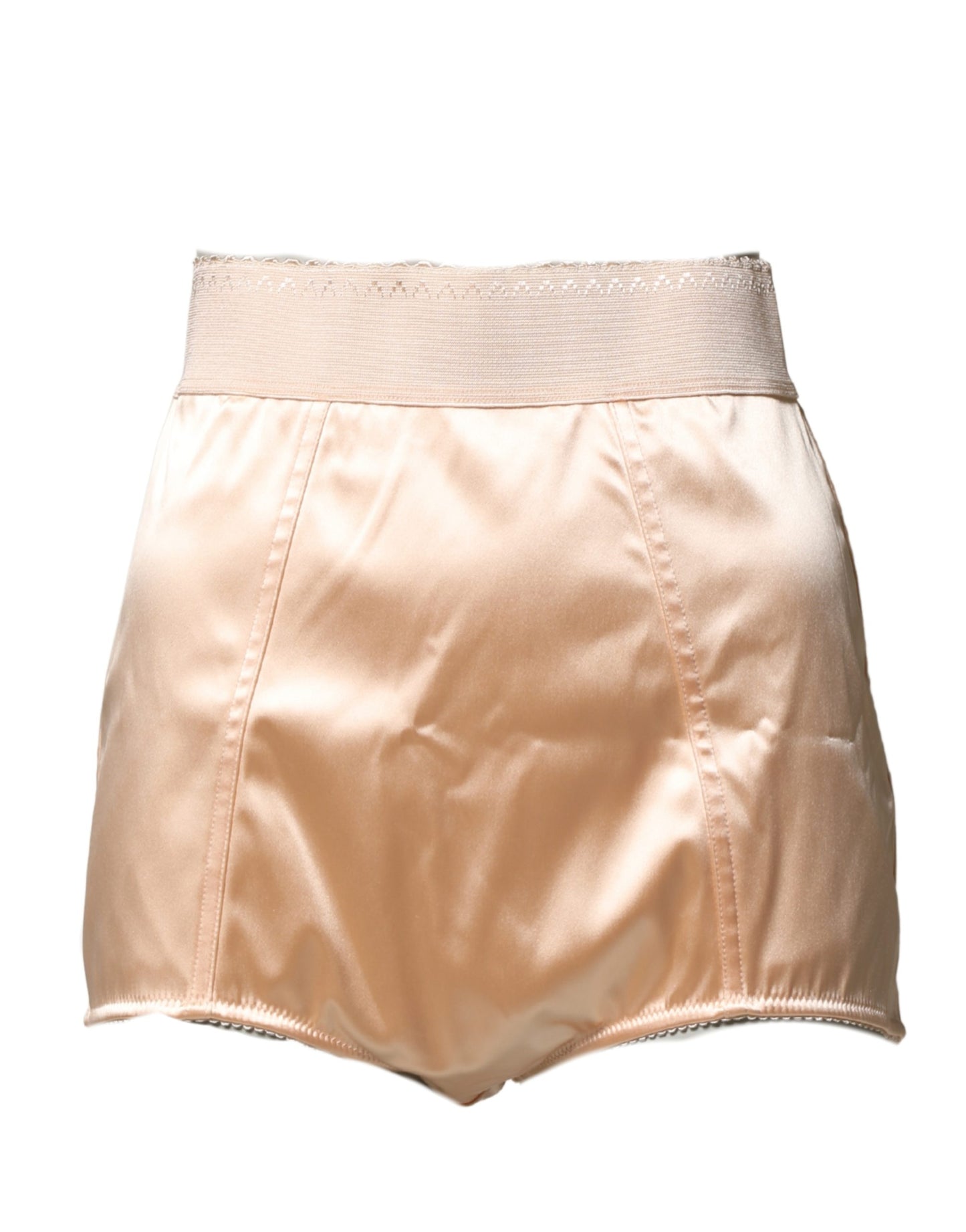 Dolce & Gabbana Beige Silk Blend High Waist Girdle Panty Underwear
