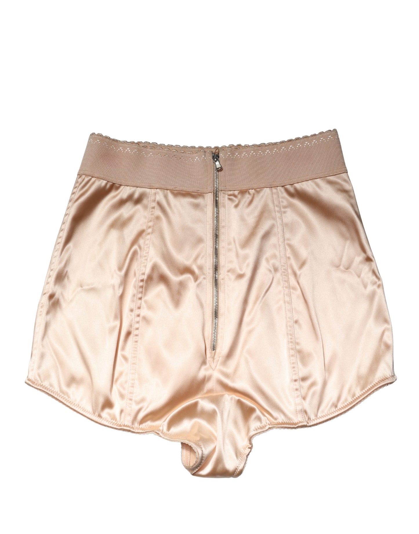Dolce & Gabbana Beige Silk Blend High Waist Girdle Panty Underwear