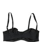 Dolce & Gabbana Black Semi-Pad Underwire Balconette Bra Underwear