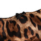 Dolce & Gabbana Black Brown Leopard Mid Waist Brief Panty Underwear