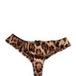 Dolce & Gabbana Black Brown Leopard Mid Waist Brief Panty Underwear