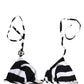 Dolce & Gabbana Black White Zebra Bikini Top Bottom Swimwear