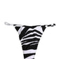 Dolce & Gabbana Black White Zebra Bikini Top Bottom Swimwear