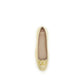 Valentino Garavani Gold Calf Leather Bos Taurus Ballet Flats