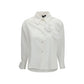 Ella White Cotton Pattern Shirt