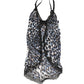 Roberto Cavalli Multicolor Leopard Babydoll Chemise Underwear