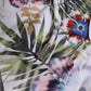 John Galliano White Floral Print Strapless One-Piece Swimsuit Swimwear
