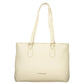 Mario Valentino Beige Polyurethane Women's Shoulder Bag with Internal Pocket