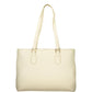 Mario Valentino Beige Polyurethane Women's Shoulder Bag with Internal Pocket